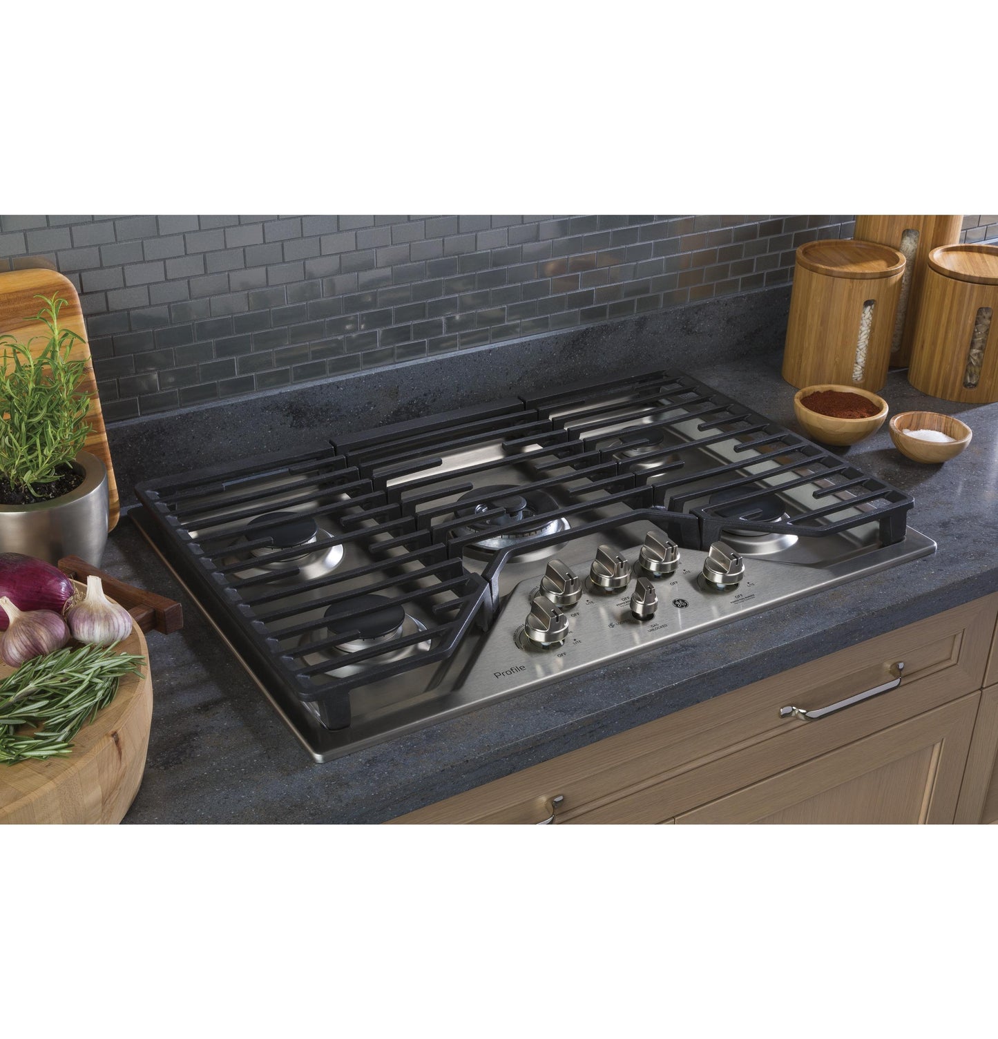 GE APPLIANCES PGP9030SLSS GE Profile Series 30"" Built-in Gas Cooktop