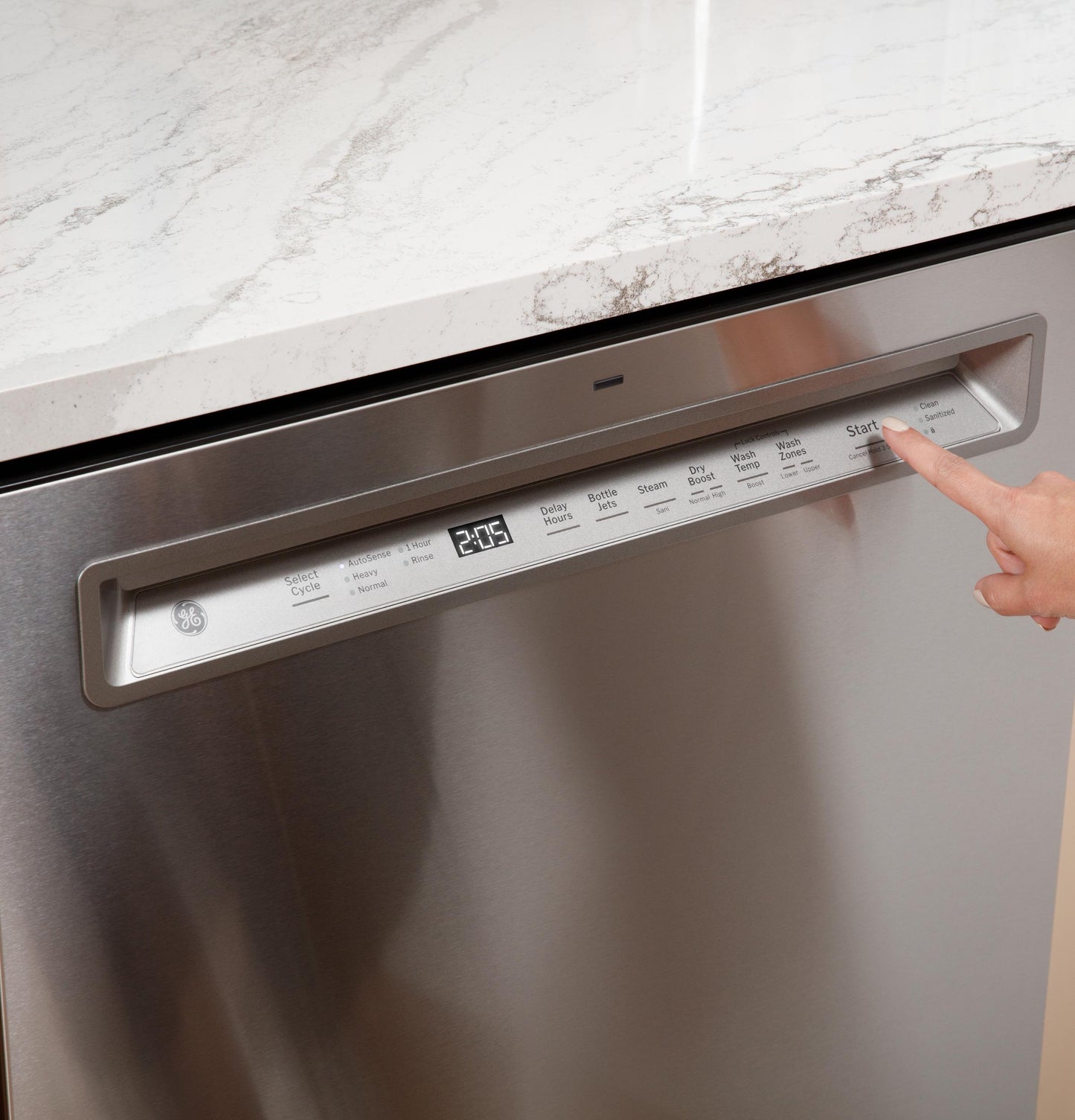 GE APPLIANCES GDF650SYVFS Ge Front Control With Stainless Steel Interior Dishwasher With S...