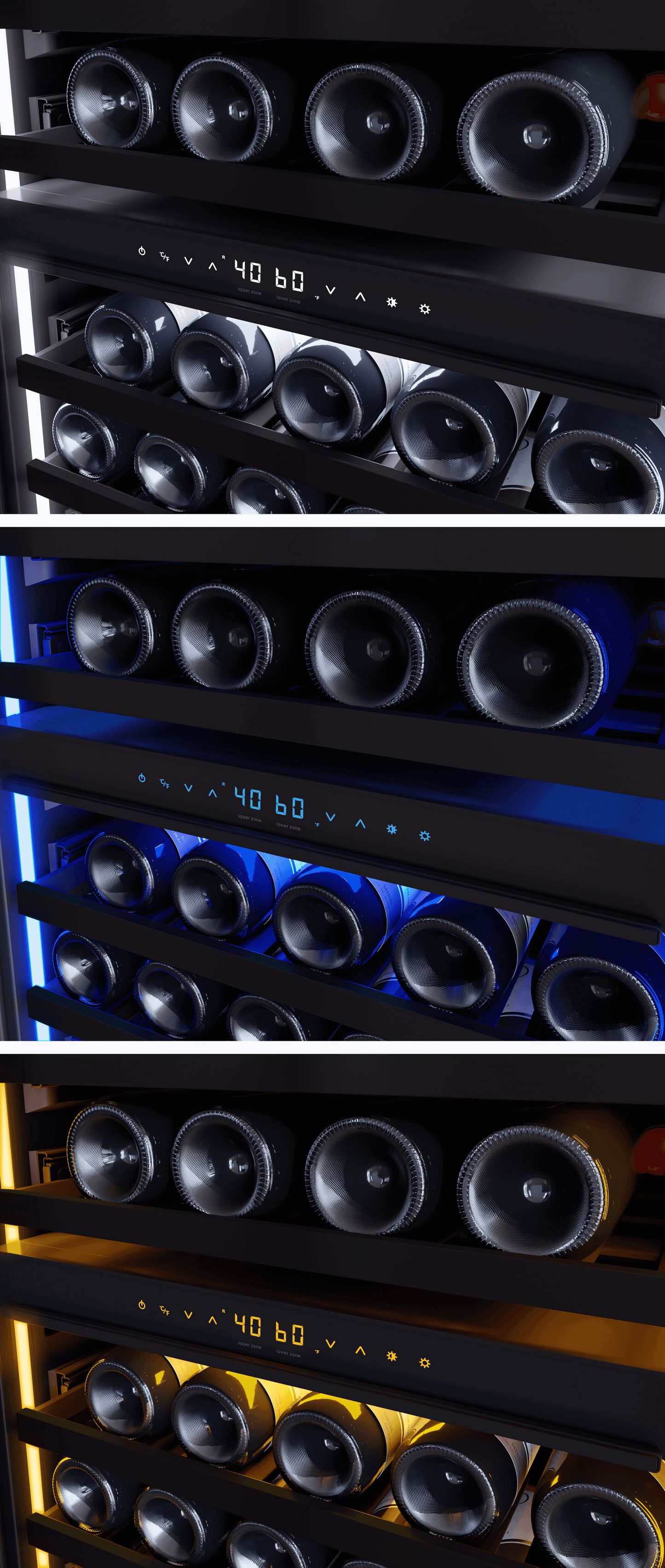 ZEPHYR PRW24F02CPG Zephyr 24"" Full Size Panel Ready Dual Zone Wine Cooler