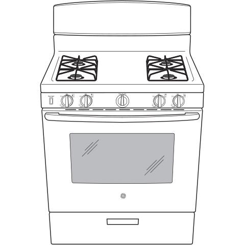 GE APPLIANCES JGBS30DEKWW Ge 30"" Free-standing Gas Range