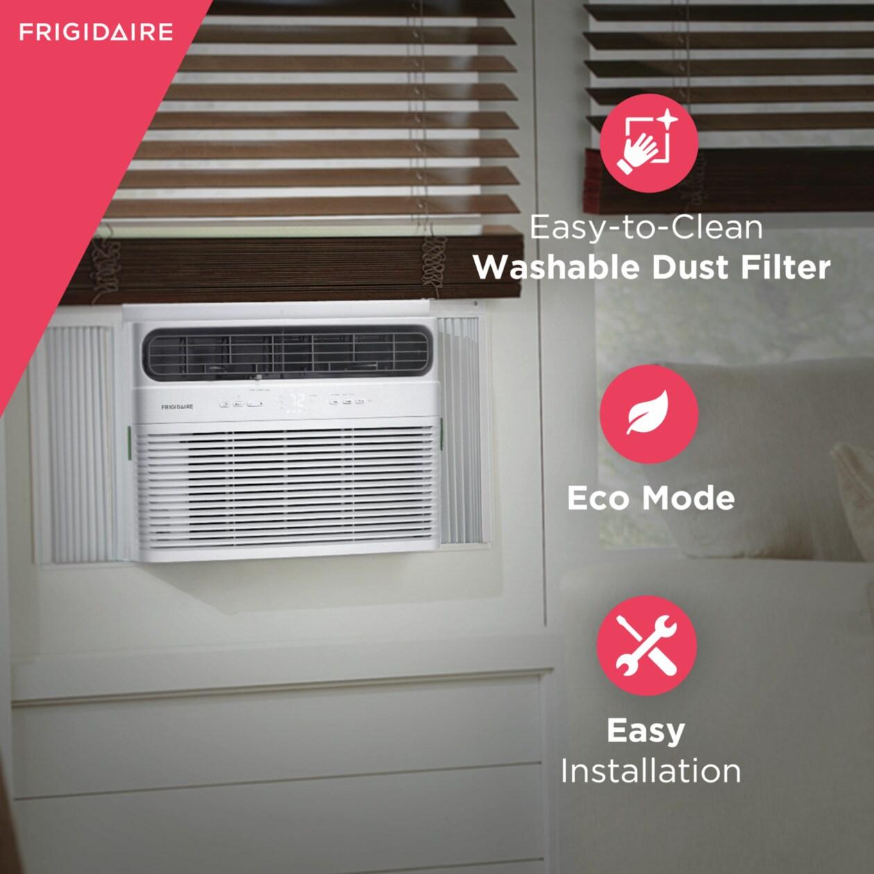 FRIGIDAIRE FHWH084WB1 Frigidaire 8,000 BTU Window Room Air Conditioner With Supplemental ...
