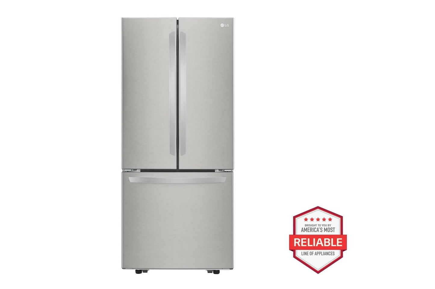 LG LFCS22520S LG 30"" Wide, Large Capacity 3- Door French Door Refrigerator