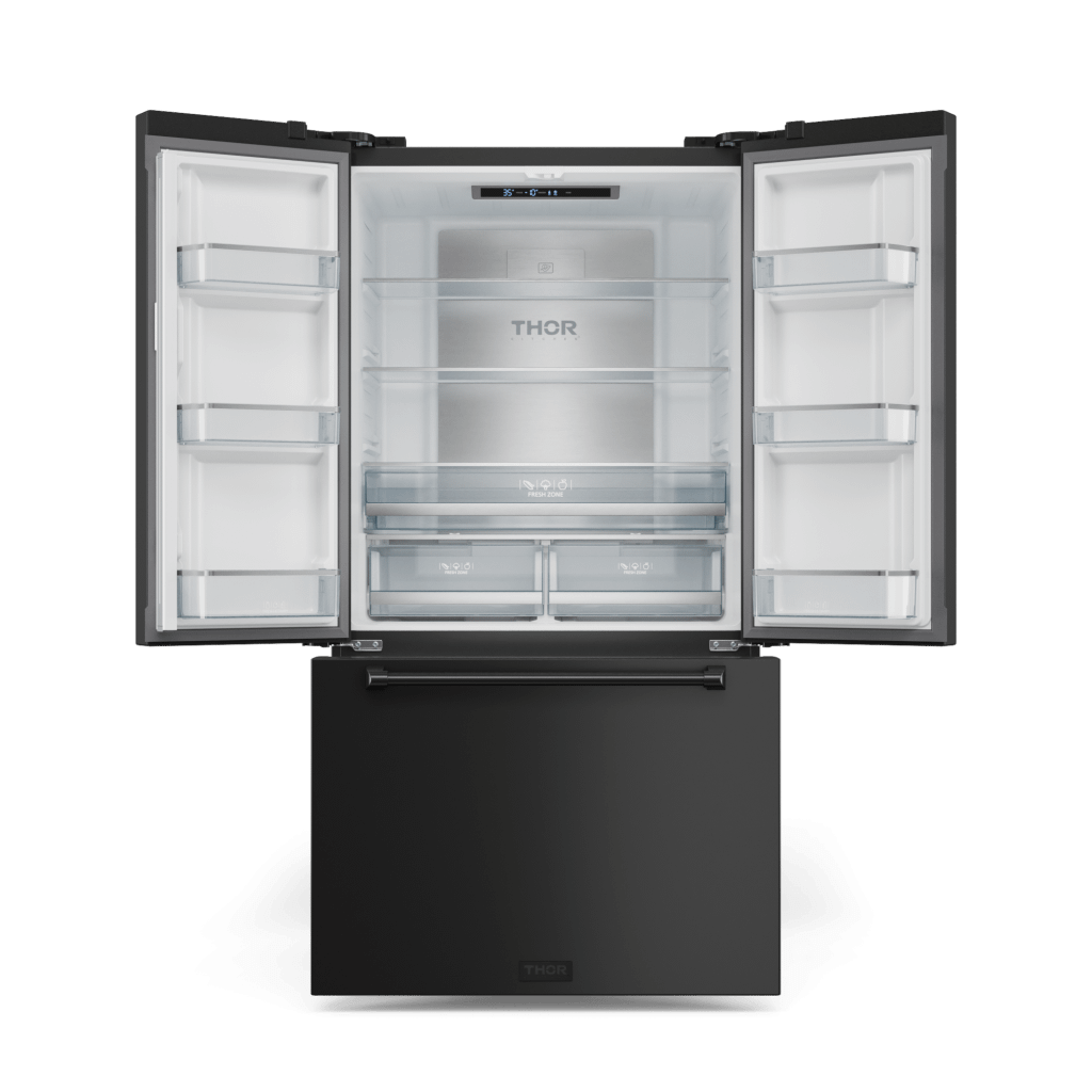 THOR KITCHEN RF3621CTD00 36 Inch 20.3 Cu Ft French Door Counter Depth Refrigerator With Ice ...