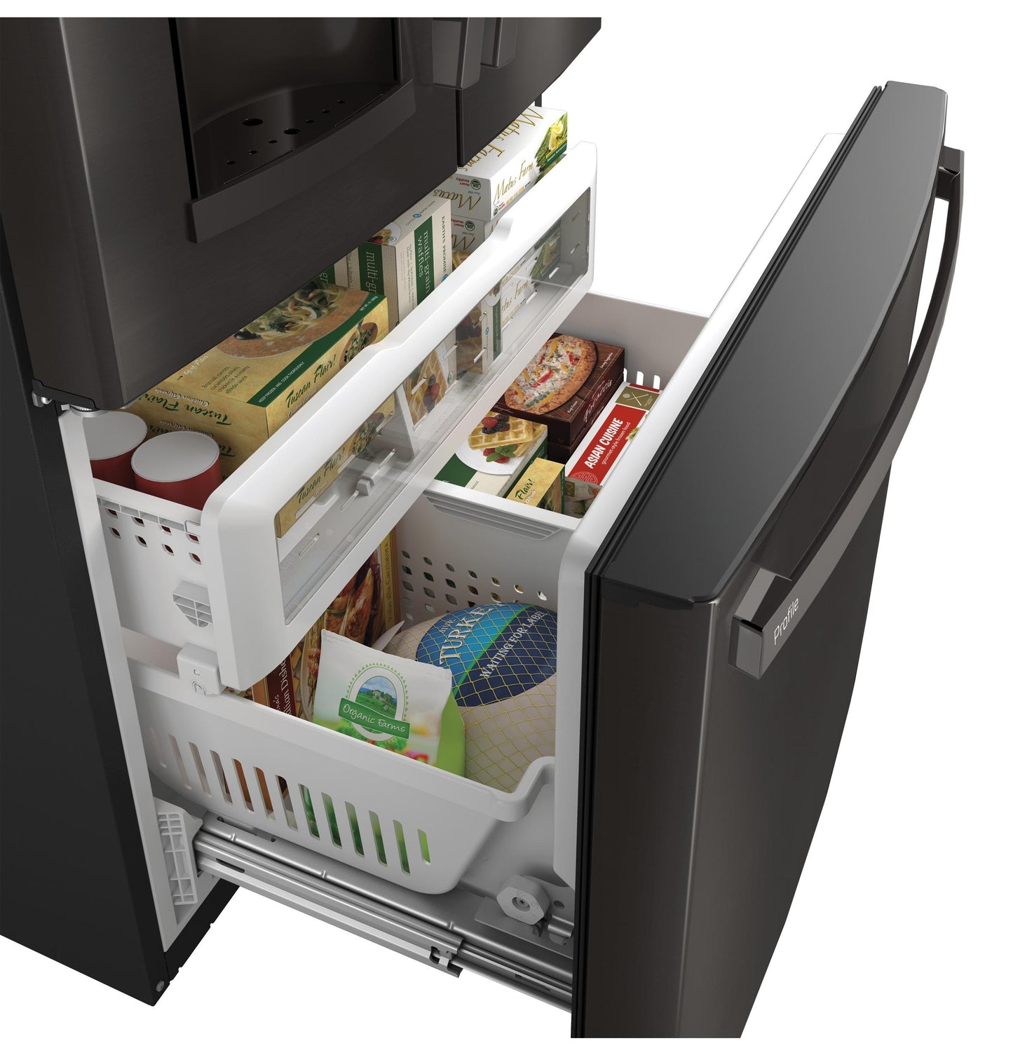 GE APPLIANCES PFE28KBLTS GE Profile Series Energy Star 27.8 Cu. Ft. French-door REFRIGERA...