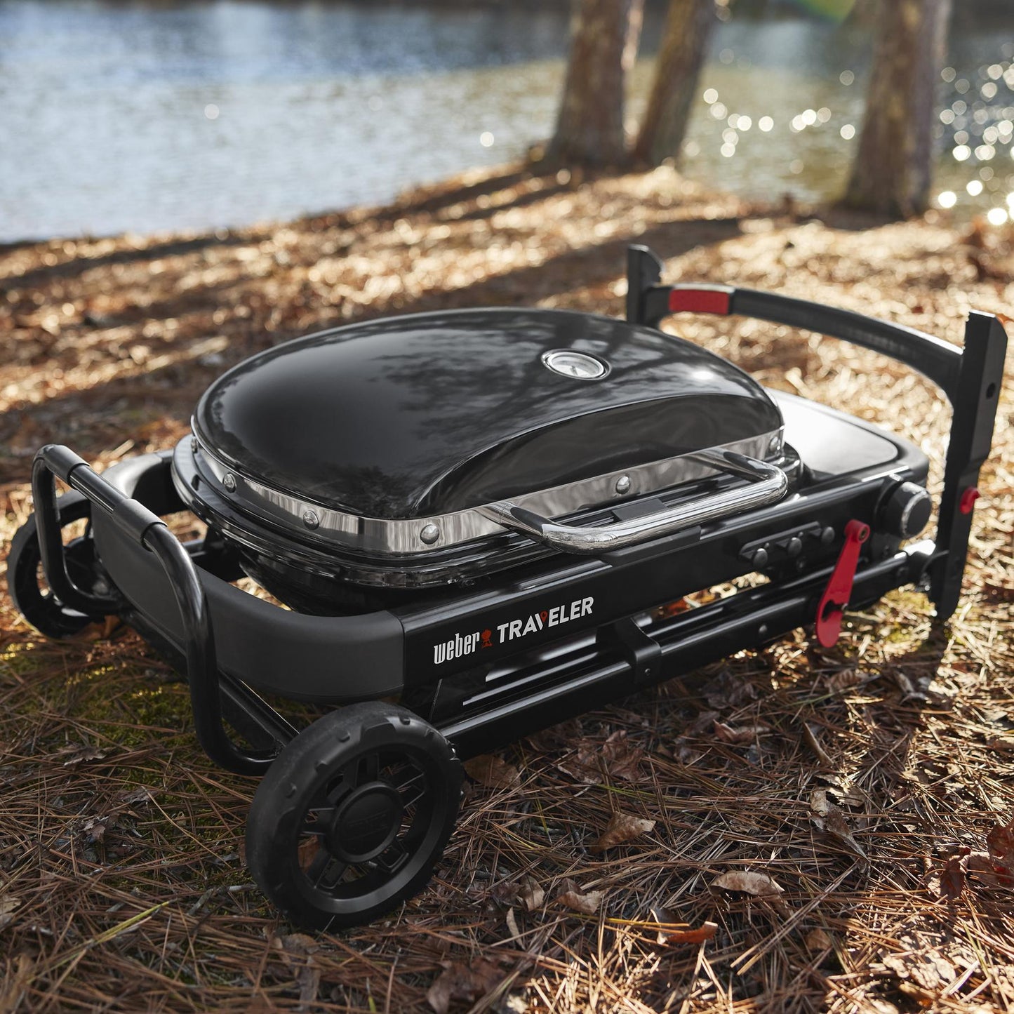 WEBER 1500460 Weber Traveler Compact Portable Gas Grill - Black