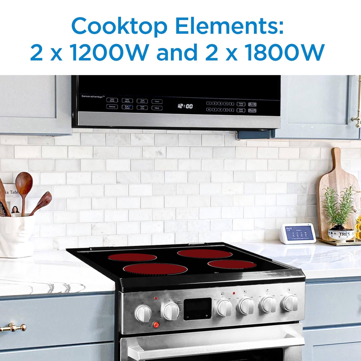DANBY DRCA240BSS Danby 24 Air Fry Slide-in Smoothtop Range