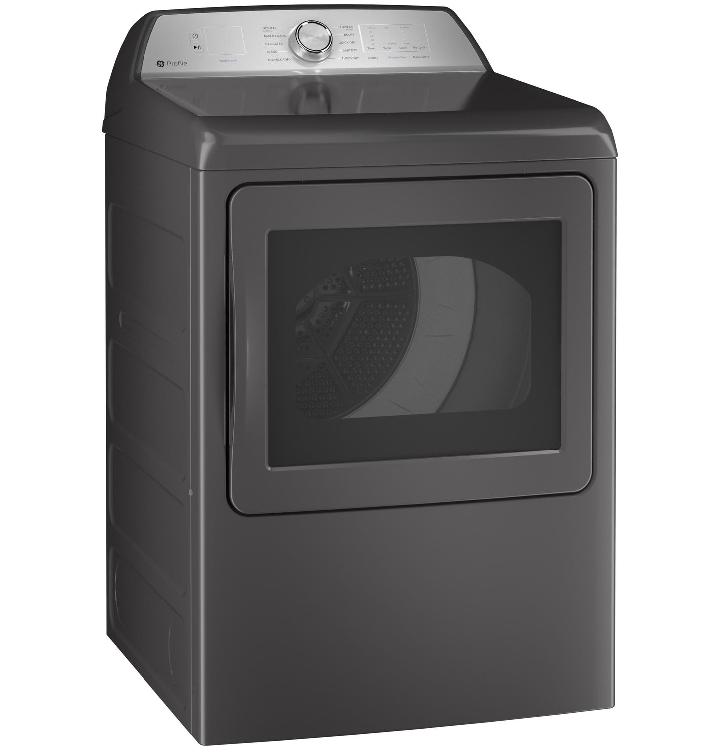 GE APPLIANCES PTD60EBPRDG GE Profile 7.4 Cu. Ft. Capacity Aluminized Alloy Drum Electric ...