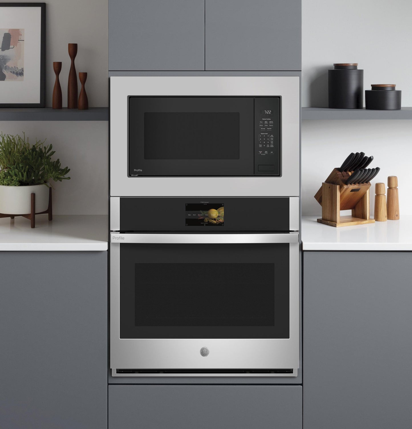 GE APPLIANCES PCWK22U1WDD GE Profile 2.2 Cu. Ft. Built-in Sensor Microwave Oven