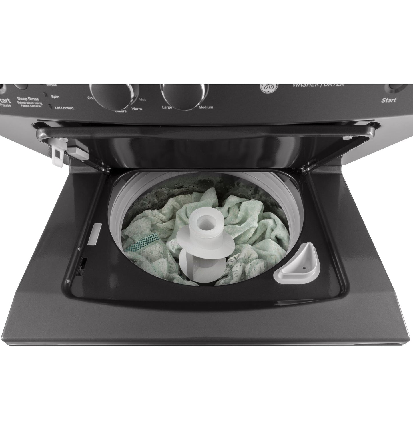 GE APPLIANCES GUD27ESPMDG GE Unitized Spacemaker 3.8 Doe Cu. Ft. Capacity Washer With STAI...