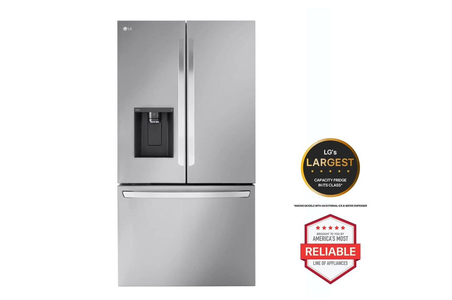 LG LRFXS3106S 31 Cu. Ft. Smart Standard-depth Max French Door Refrigerator WI...