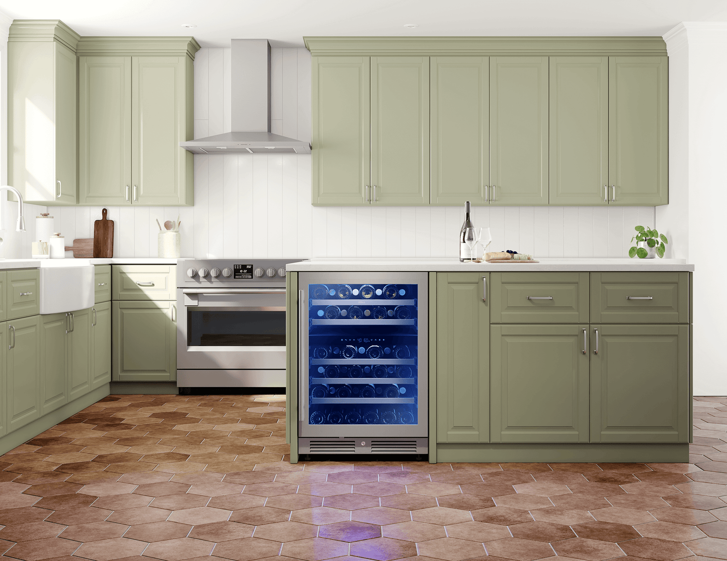 ZEPHYR PRW24C02CG Zephyr 24"" Dual Zone Wine Cooler