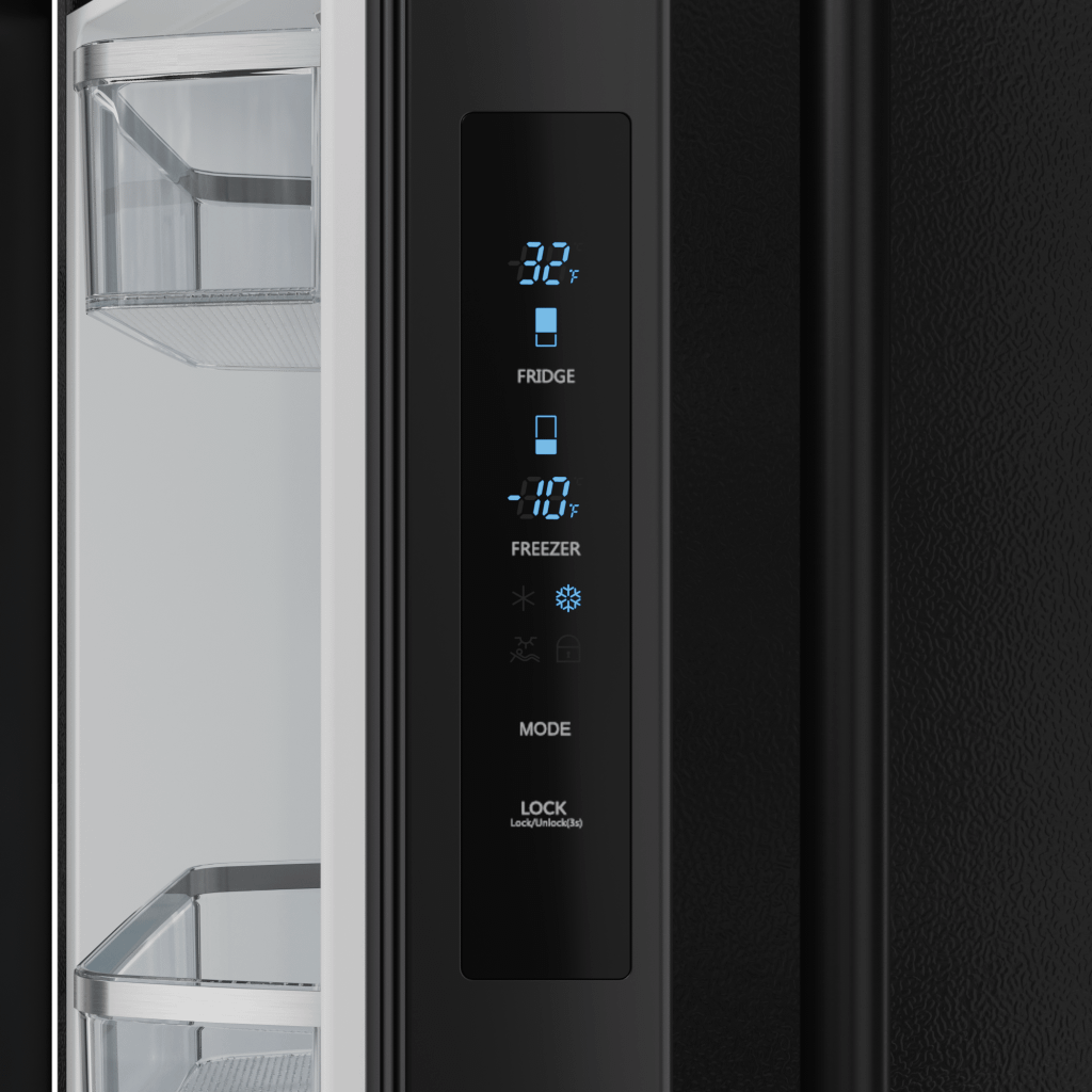 THOR KITCHEN RF3017FFD00 30 Inch 17.7 Cu Ft French Door Counter Depth Refrigerator With Ice ...