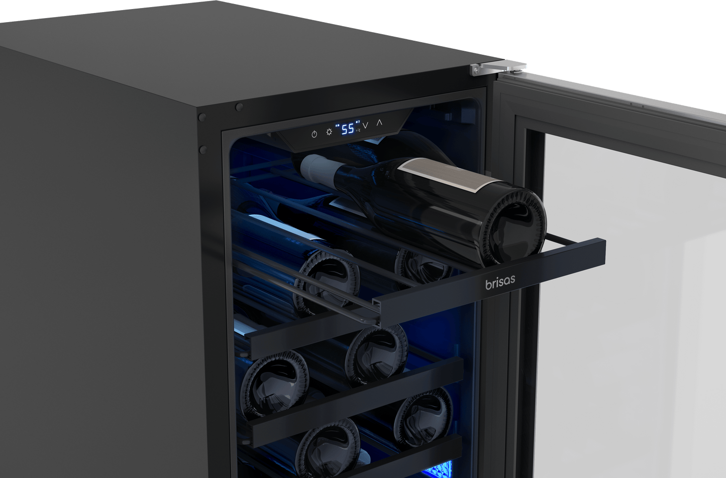ZEPHYR BWN15C01AG Zephyr Brisas Wine Cooler, 15in Uc, Ss+gls, Rvs Dr, 1z