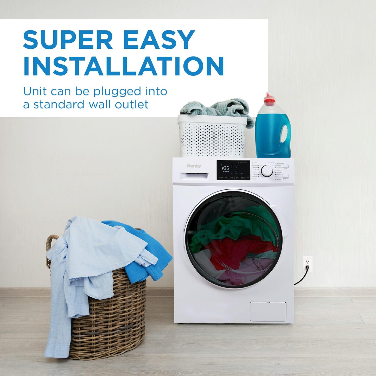 DANBY DWM120WDB3 Danby 2.7 Cu. Ft. All-in-one Ventless Washer Dryer Combo