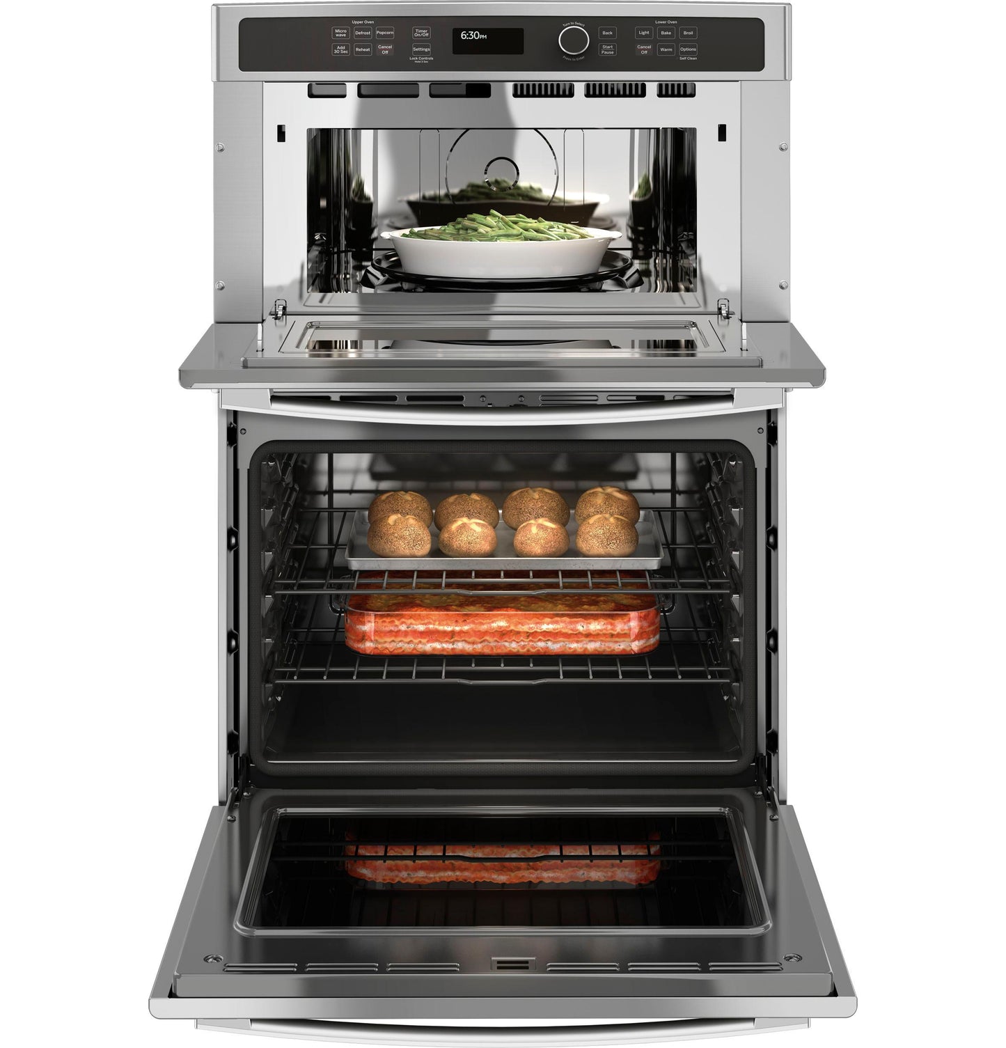 GE APPLIANCES JT3800SHSS Ge 30"" Built-in Combination Microwave/thermal Wall Oven