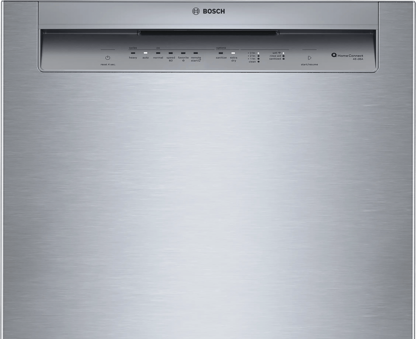 BOSCH SHE43DM5N Bosch 300 Recessed Handle, 48 Dba, Standard 3rd Rack, Puredry - Ss