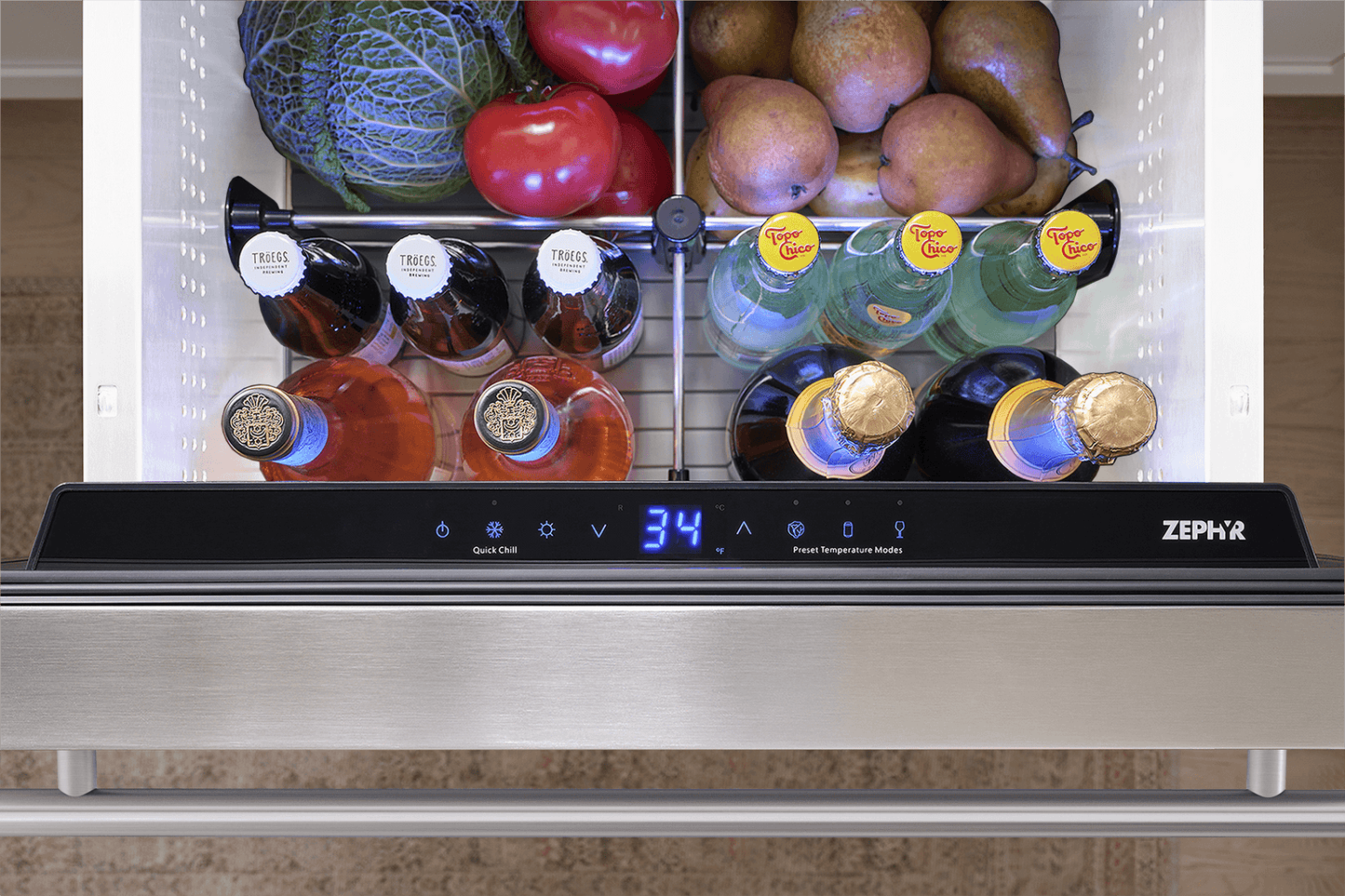 ZEPHYR PRRD24C1AS Zephyr 24"" Single Zone Refrigerator Drawers