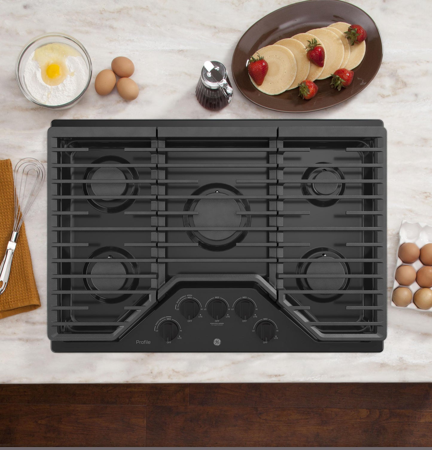GE APPLIANCES PGP7030DLBB GE Profile Series 30"" Built-in Gas Cooktop