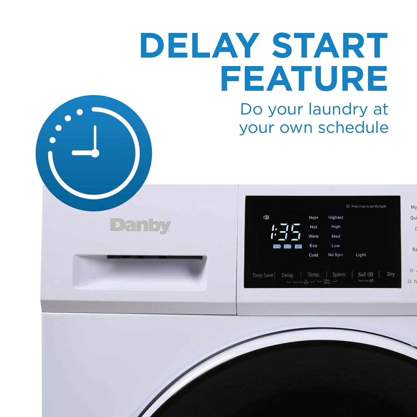 DANBY DWM120WDB3 Danby 2.7 Cu. Ft. All-in-one Ventless Washer Dryer Combo