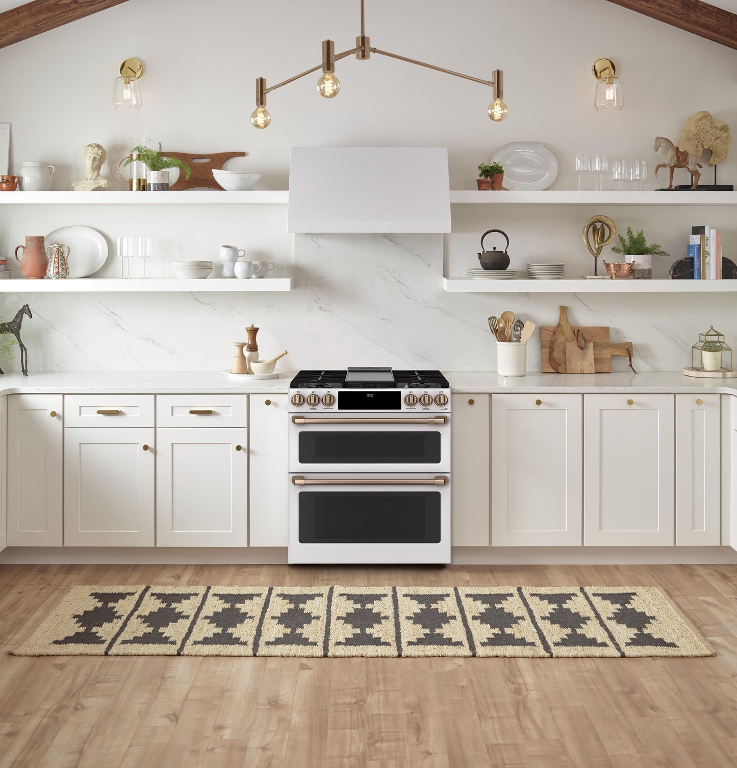 CAFE C2S950P4MW2 Cafe 30"" Slide-in Front Control Dual-fuel Double Oven With CO...