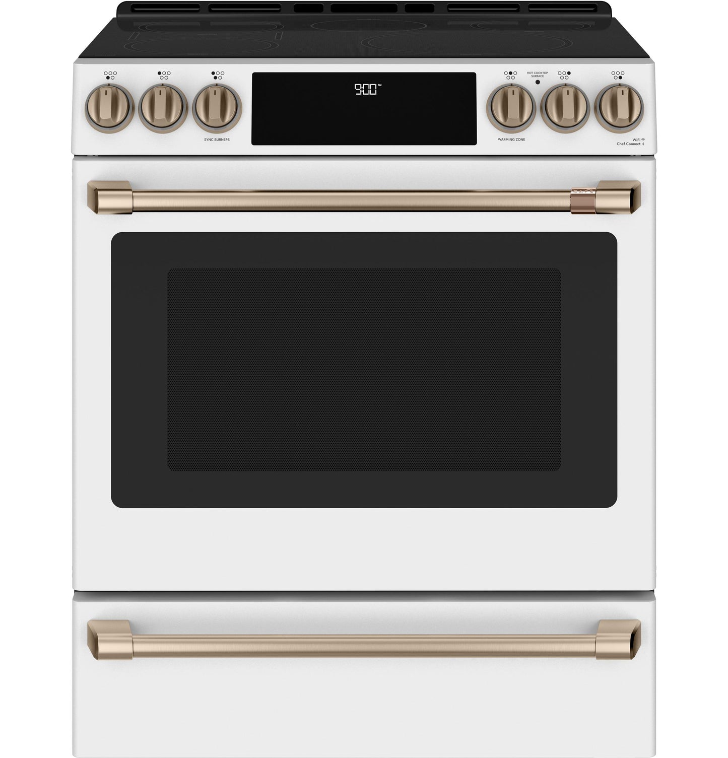 CAFE CHS900P4MW2 Cafe 30"" Slide-in Front Control Induction and Convection RANG...