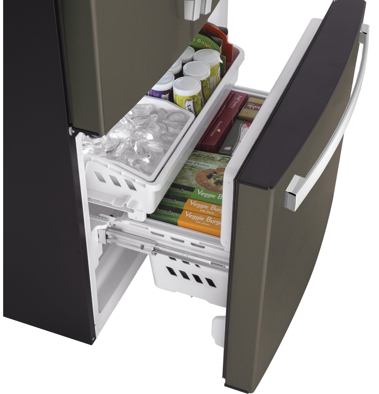 GE APPLIANCES GWE19JMLES Ge Energy Star 18.6 Cu. Ft. Counter-depth French-door REFRIGE...