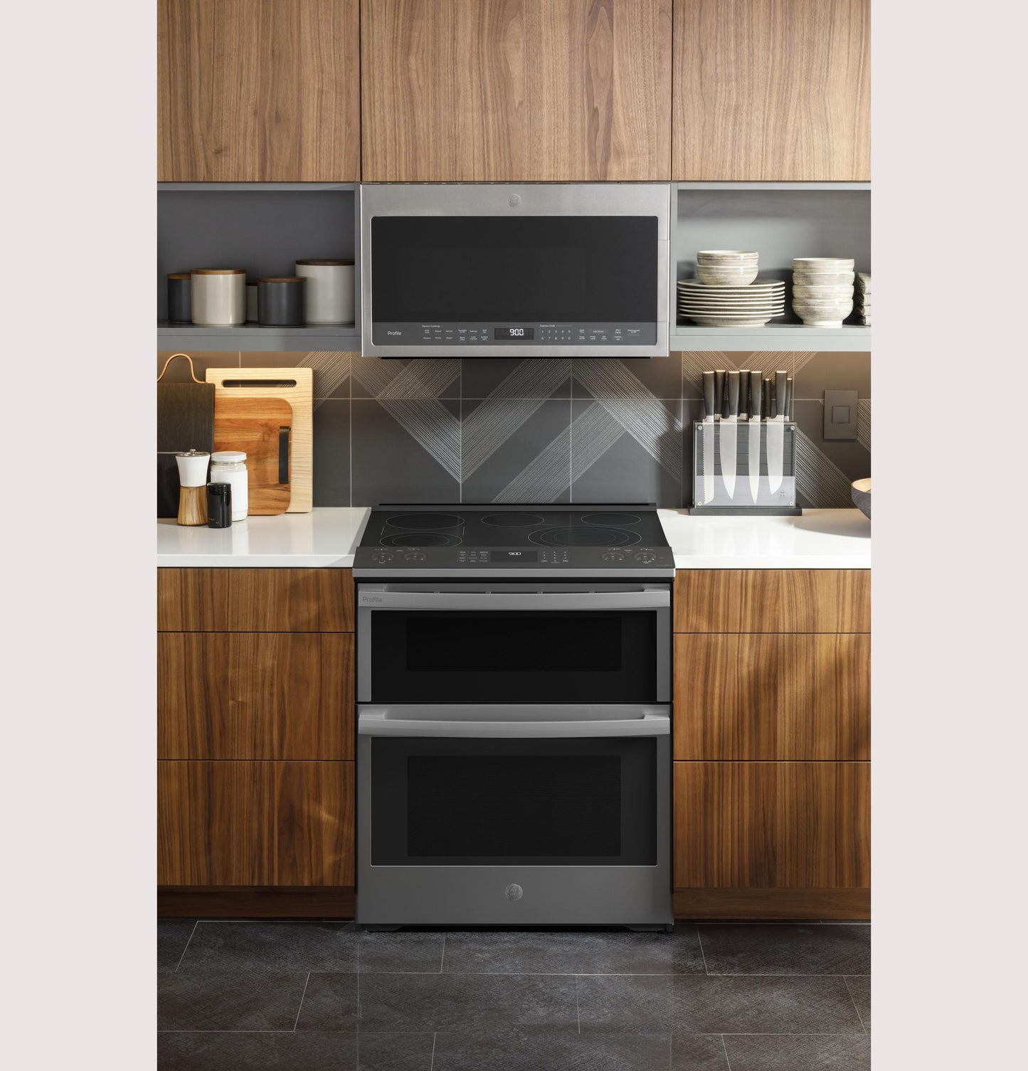 GE APPLIANCES PS960YPFS GE Profile 30"" Smart Slide-in Electric Double Oven Convection F...