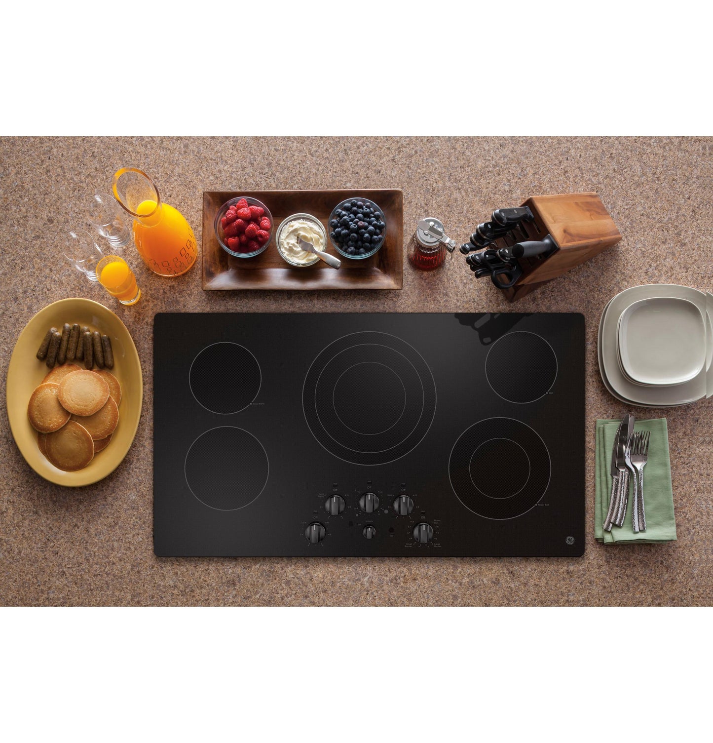 GE APPLIANCES JEP5036DTBB Ge 36"" Built-in Knob Control Electric Cooktop