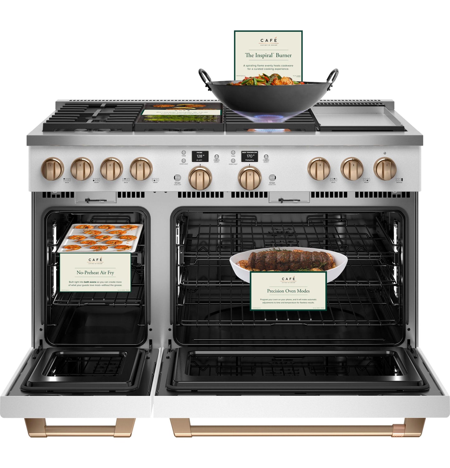 CAFE C2Y486P4TW2 Cafe 48"" Smart Dual-fuel Commercial-style Range With 6 BURNER...