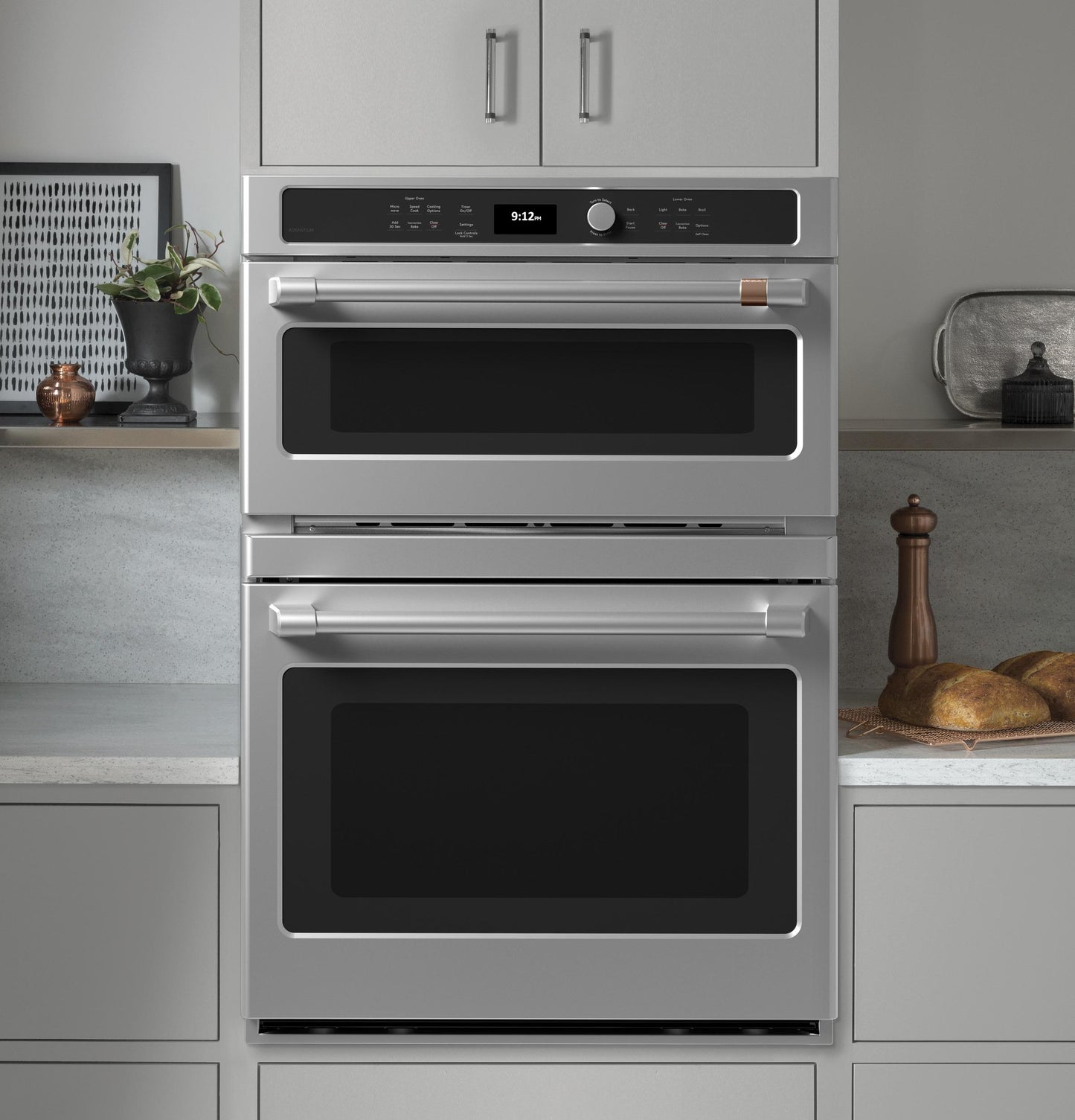 CAFE CTC912P2NS1 Cafe 30 In. Combination Double Wall Oven With Convection and ...