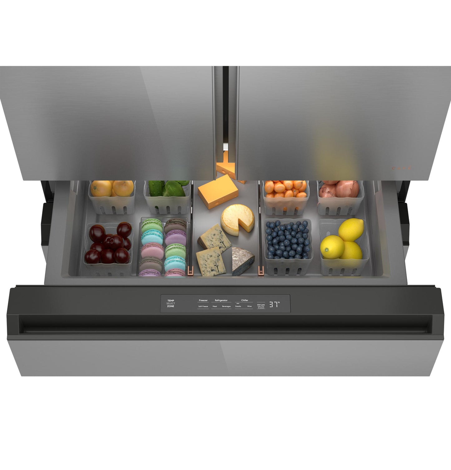 CAFE CJE23DM5WS5 Cafe Energy Star 23.2 Cu. Ft. Smart Counter-depth 4-DO...