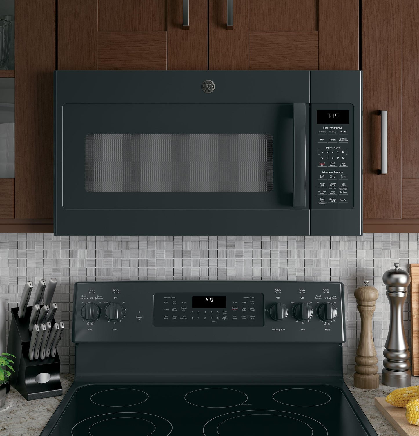 GE APPLIANCES JVM7195DKBB Ge Series 1.9 Cu. Ft. Over-the-range Sensor Microwave Oven