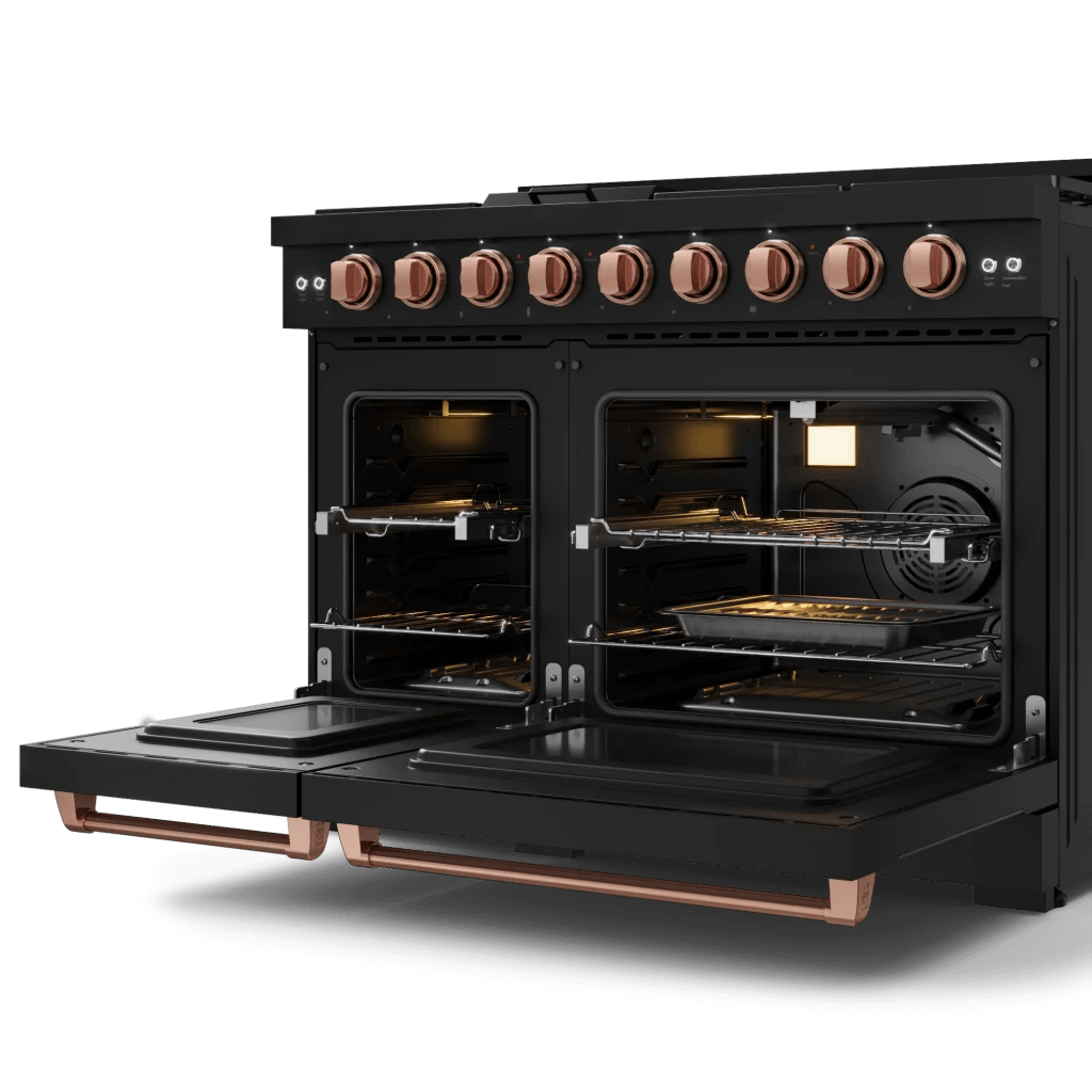 THOR KITCHEN RSG48EBRSG 48 Inch Professional Gas Range With Tilt Panel Touch Control In BLA...