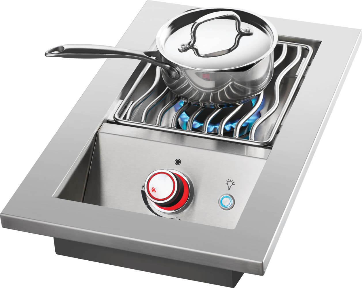 NAPOLEON BBQ BIB10RTNSS Built-in 700 Series Single Range Top Burner With Stainless Steel CO...