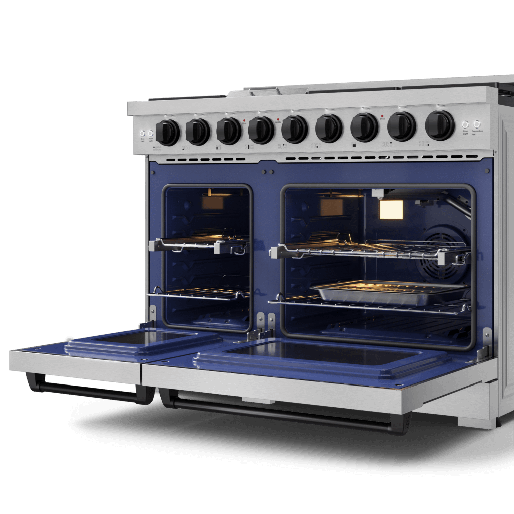 THOR KITCHEN RSG48ELPBLK 48 Inch Professional Lp Range With Tilt Panel Touch Control In STAI...