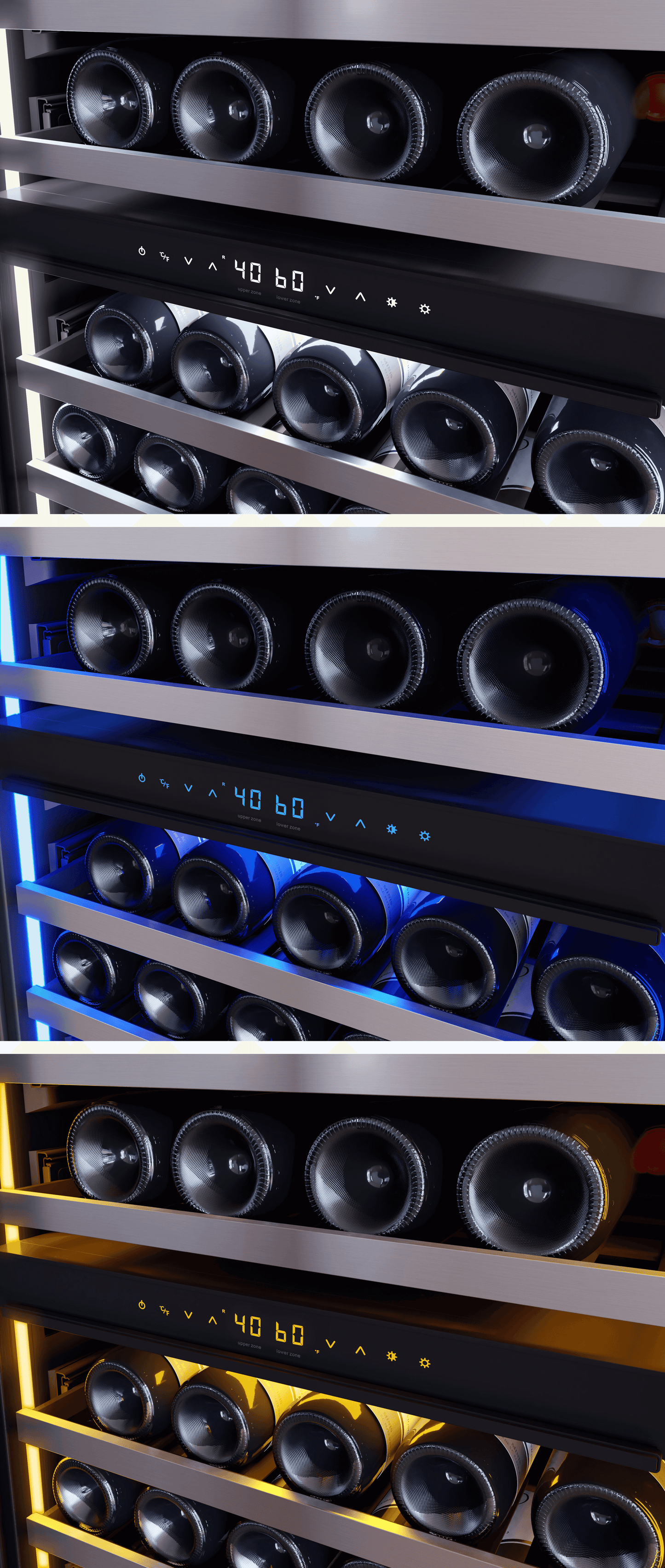 ZEPHYR PRW24F02CG Zephyr 24"" Full Size Dual Zone Wine Cooler