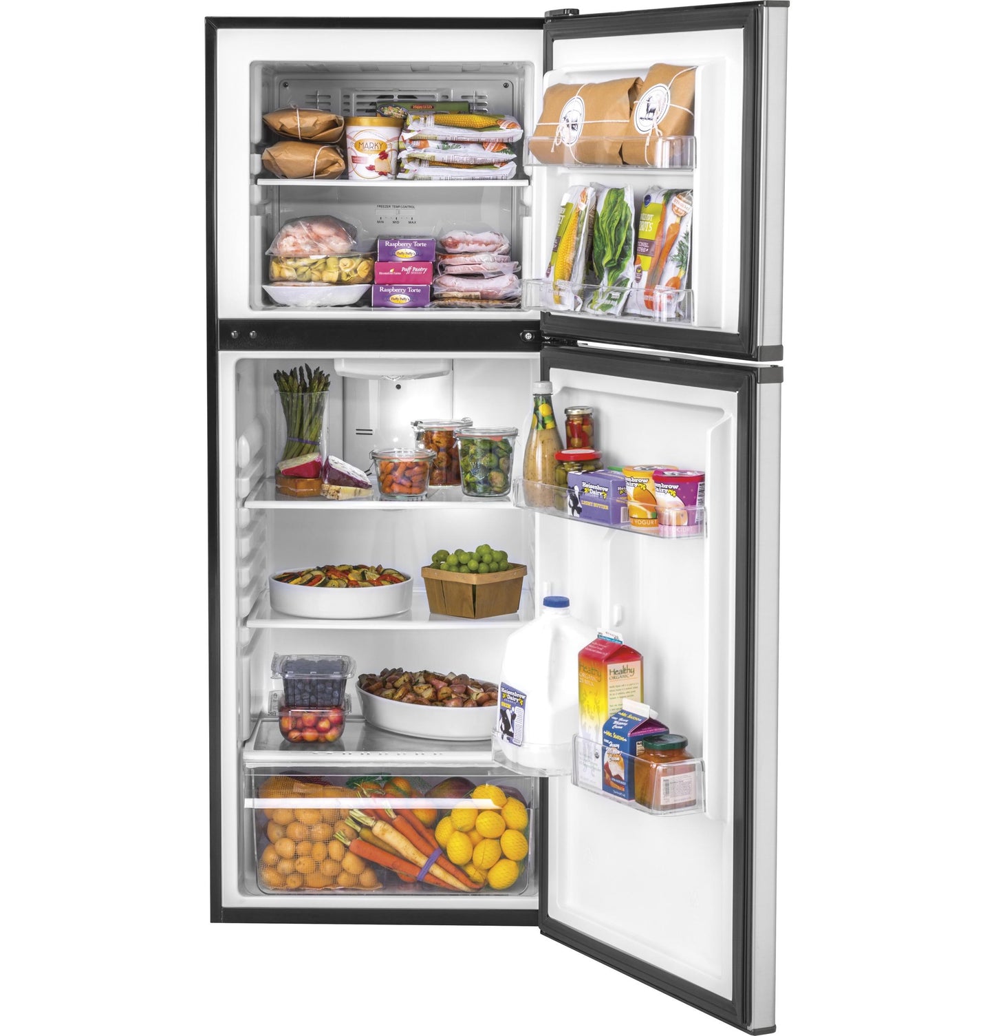 HAIER HA10TG21SS Haier 9.8 Cu. Ft. Top Mount Refrigerator - Stainless