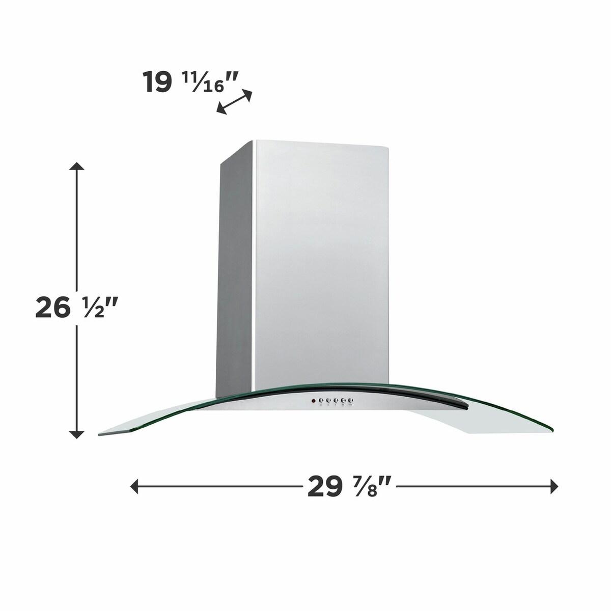 FRIGIDAIRE FHWC3060LS Frigidaire 30"" Glass Canopy Wall-mount Hood
