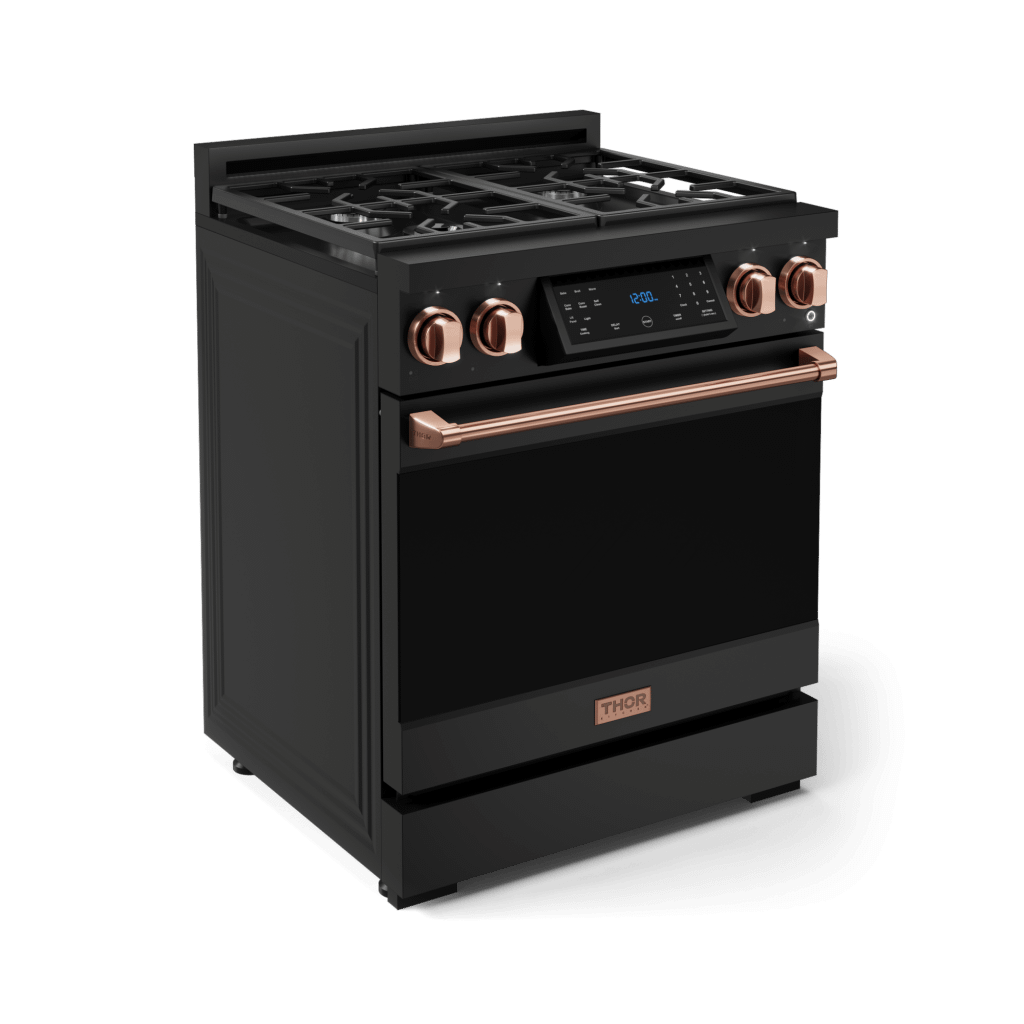 THOR KITCHEN RSG30BRSG 30 Inch Professional Gas Range With Tilt Panel Touch Control In BLA...