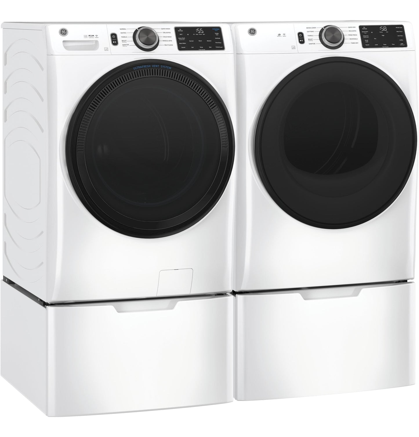 GE APPLIANCES GFD55ESSNWW Ge 7.8 Cu. Ft. Capacity Smart Front Load Electric Dryer