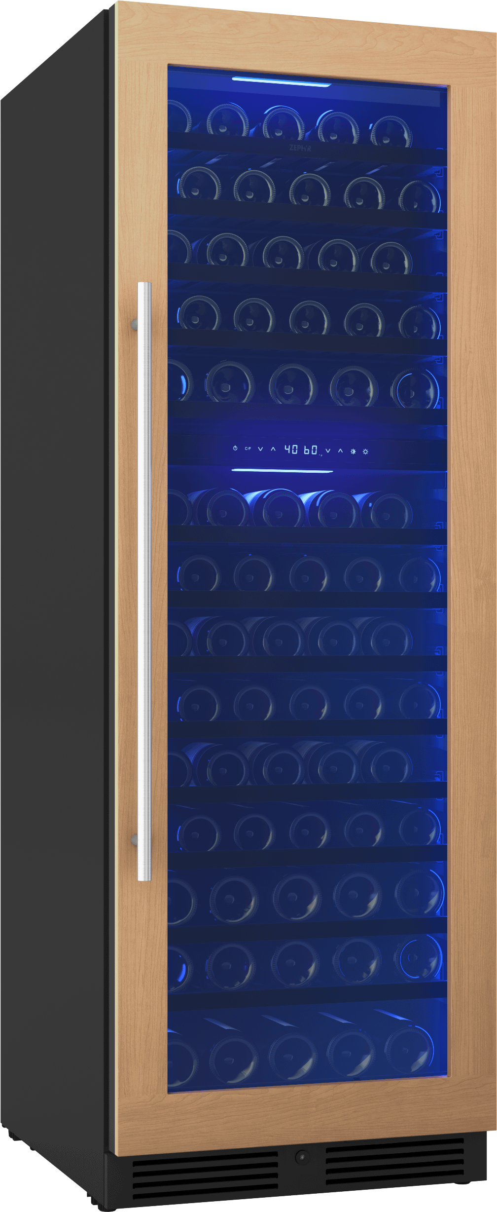 ZEPHYR PRW24F02CPG Zephyr 24"" Full Size Panel Ready Dual Zone Wine Cooler