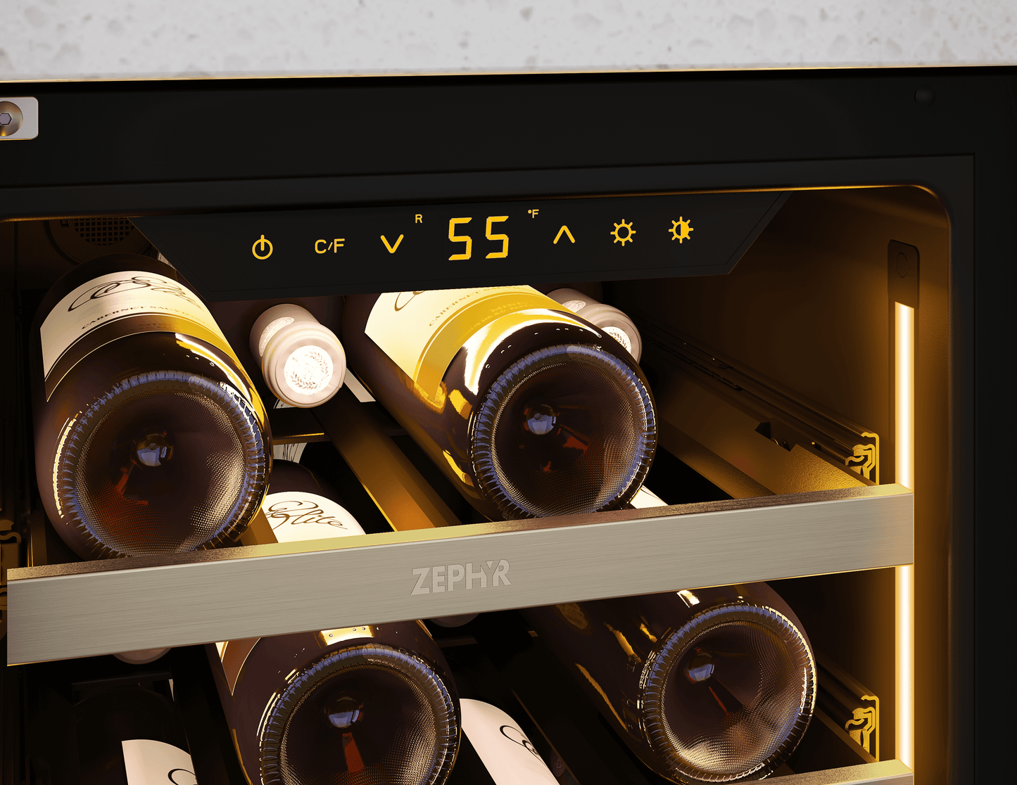 ZEPHYR PRW15C01CG Zephyr 15"" Single Zone Wine Cooler