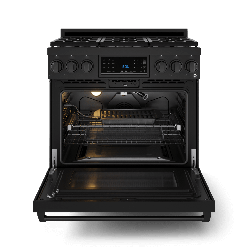 THOR KITCHEN RSG36BLP 36 Inch Professional Lp Range With Tilt Panel Touch Control In BLAC...