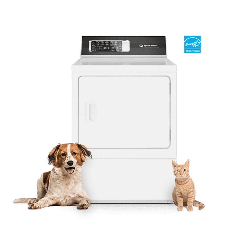 SPEED QUEEN DR7004WG Dr7 Sanitizing Gas Dryer With Pet Plus | Steam | Over-dry PROTE...