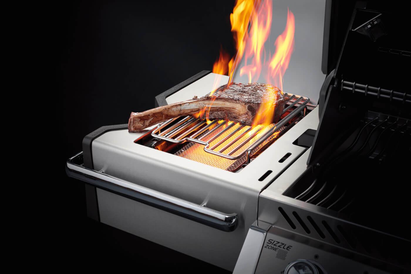 NAPOLEON BBQ PRO665RSIBPSS3 Prestige Pro 665 Rsib Infrared Rear & Side Burners Stainless Steel ...