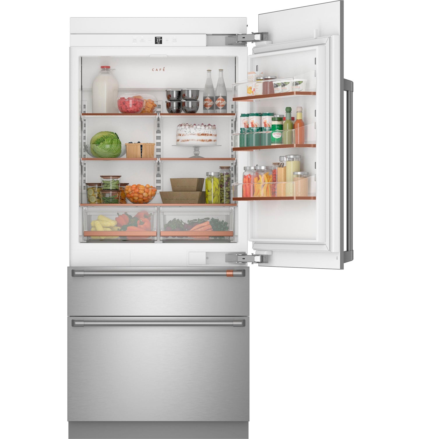 CAFE CIC36RP2VS1 Cafe Cafe 36"" Integrated Bottom-freezer Refrigerator