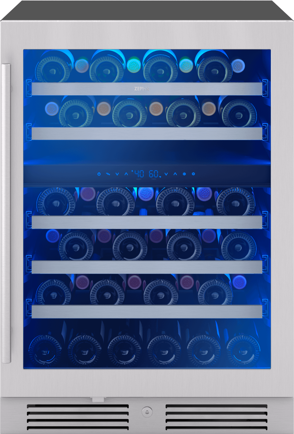 ZEPHYR PRW24C02CG Zephyr 24"" Dual Zone Wine Cooler