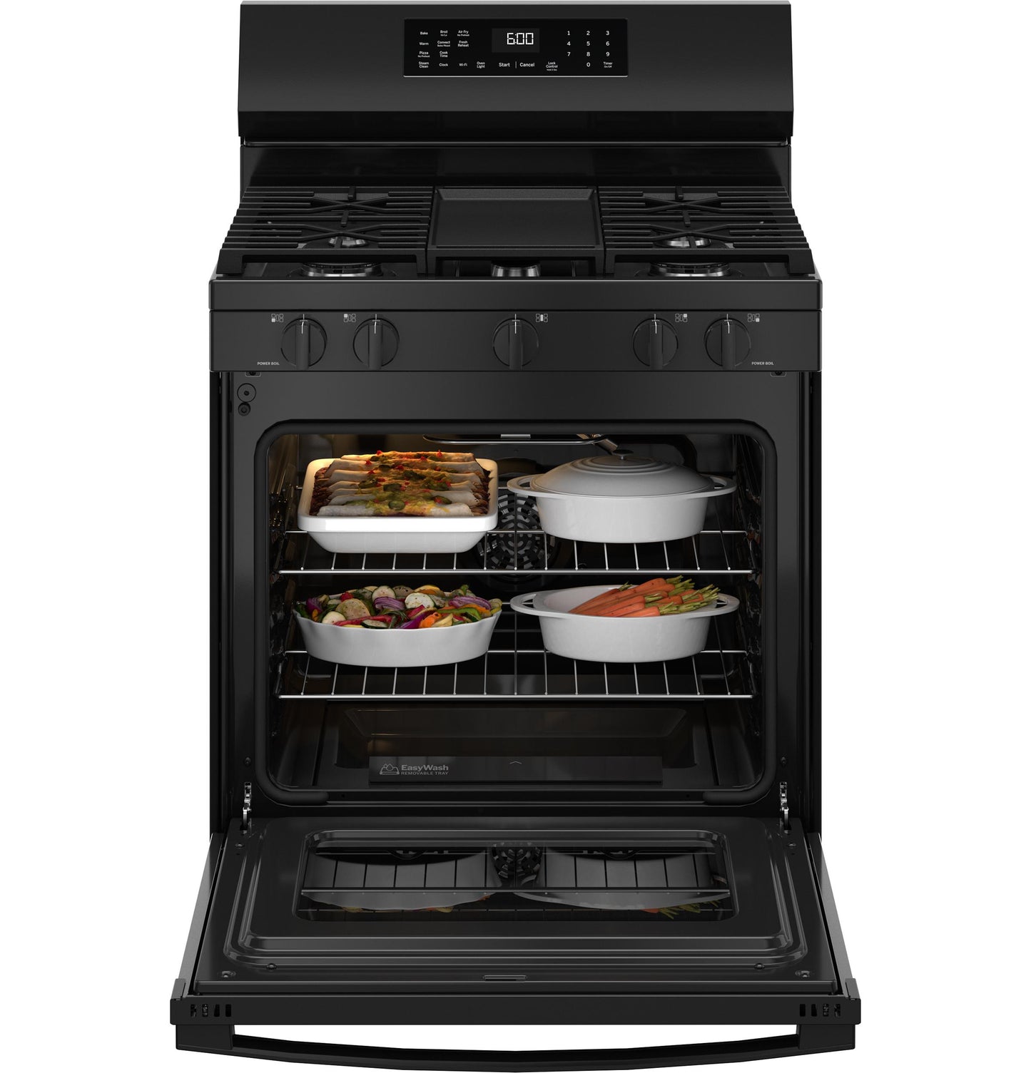 GE APPLIANCES GGF600AVBB Ge 30"" Free-standing Gas Convection Range With No Preheat Air FR...