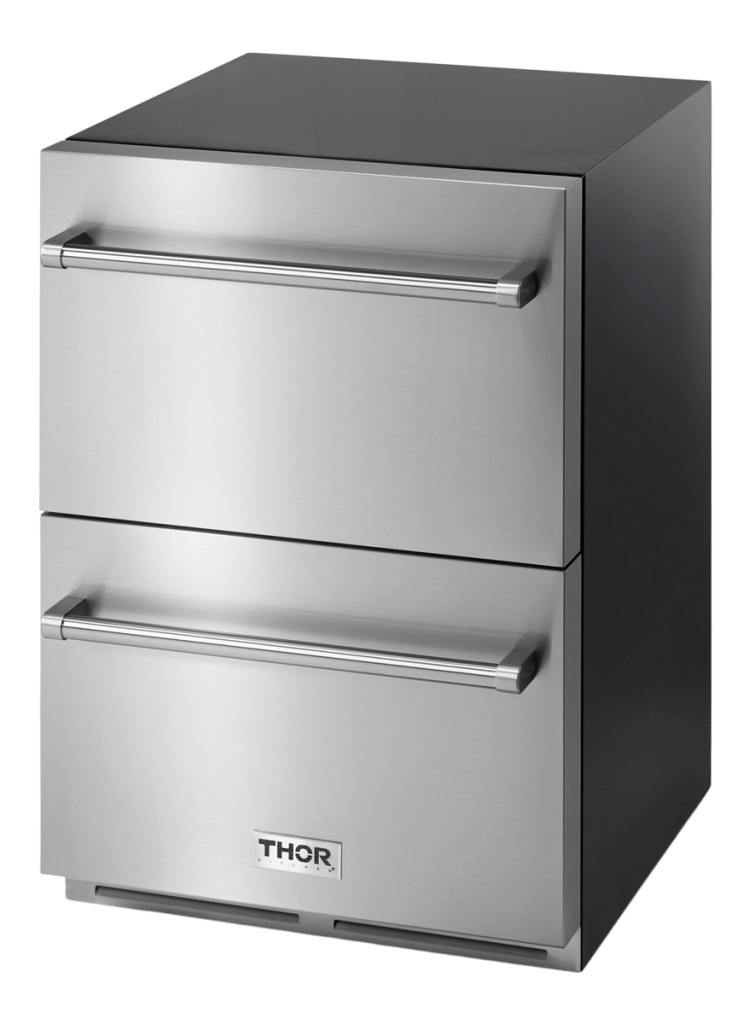 THOR KITCHEN TRF24U 24-inch Indoor Outdoor Refrigerator Drawer In Stainless Steel
