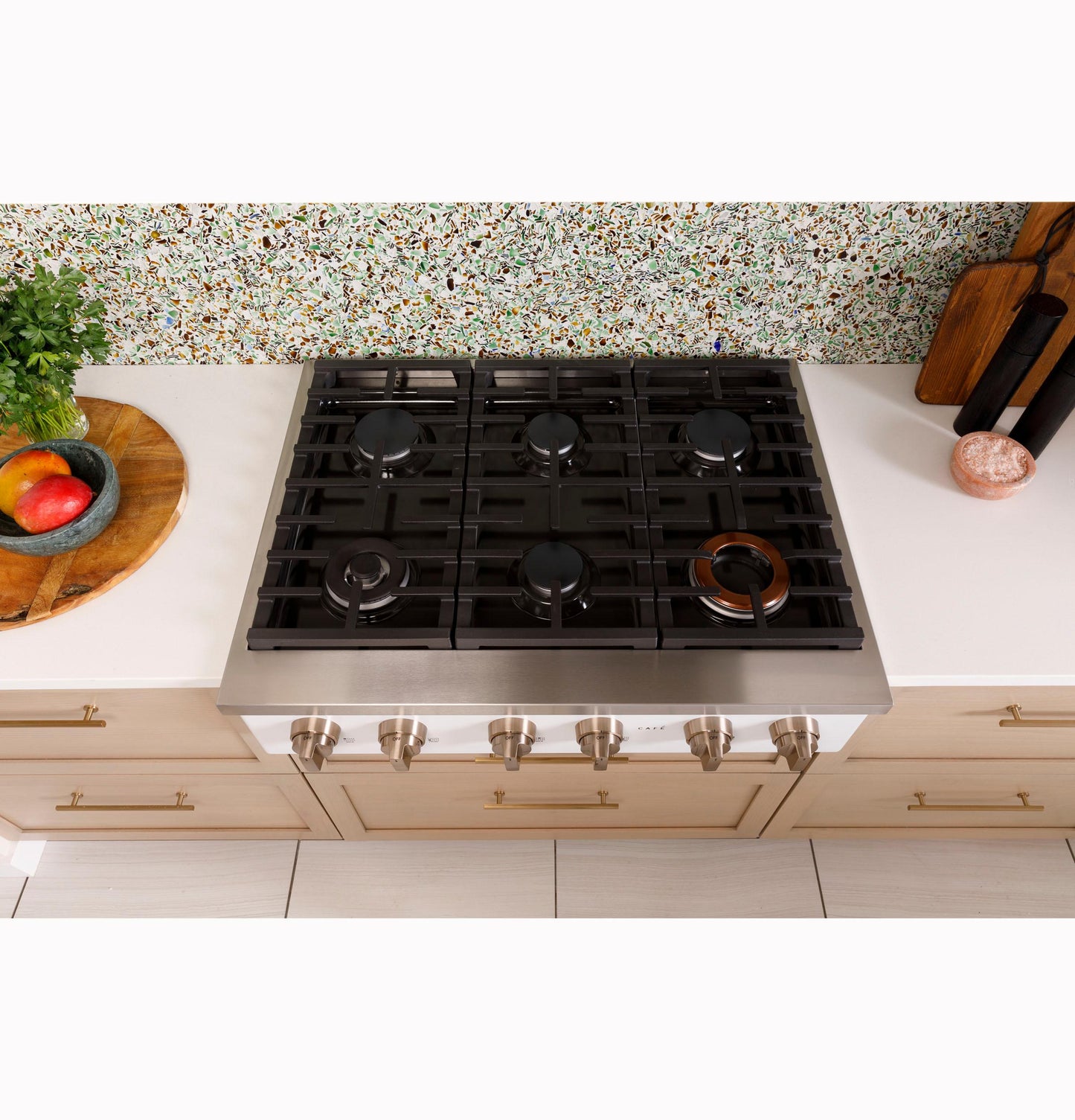CAFE CGU366P2TS1 Cafe 36"" Commercial-style Gas Rangetop With 6 Burners (NATURA...